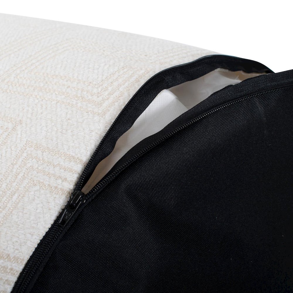 Short Indoor/Outdoor Pouf Syros Natural. Picture 6