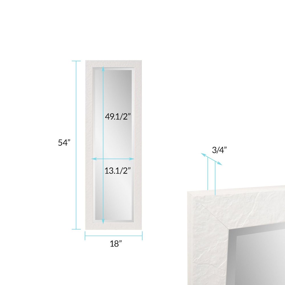 Stucco Dressing Mirror - White. Picture 8