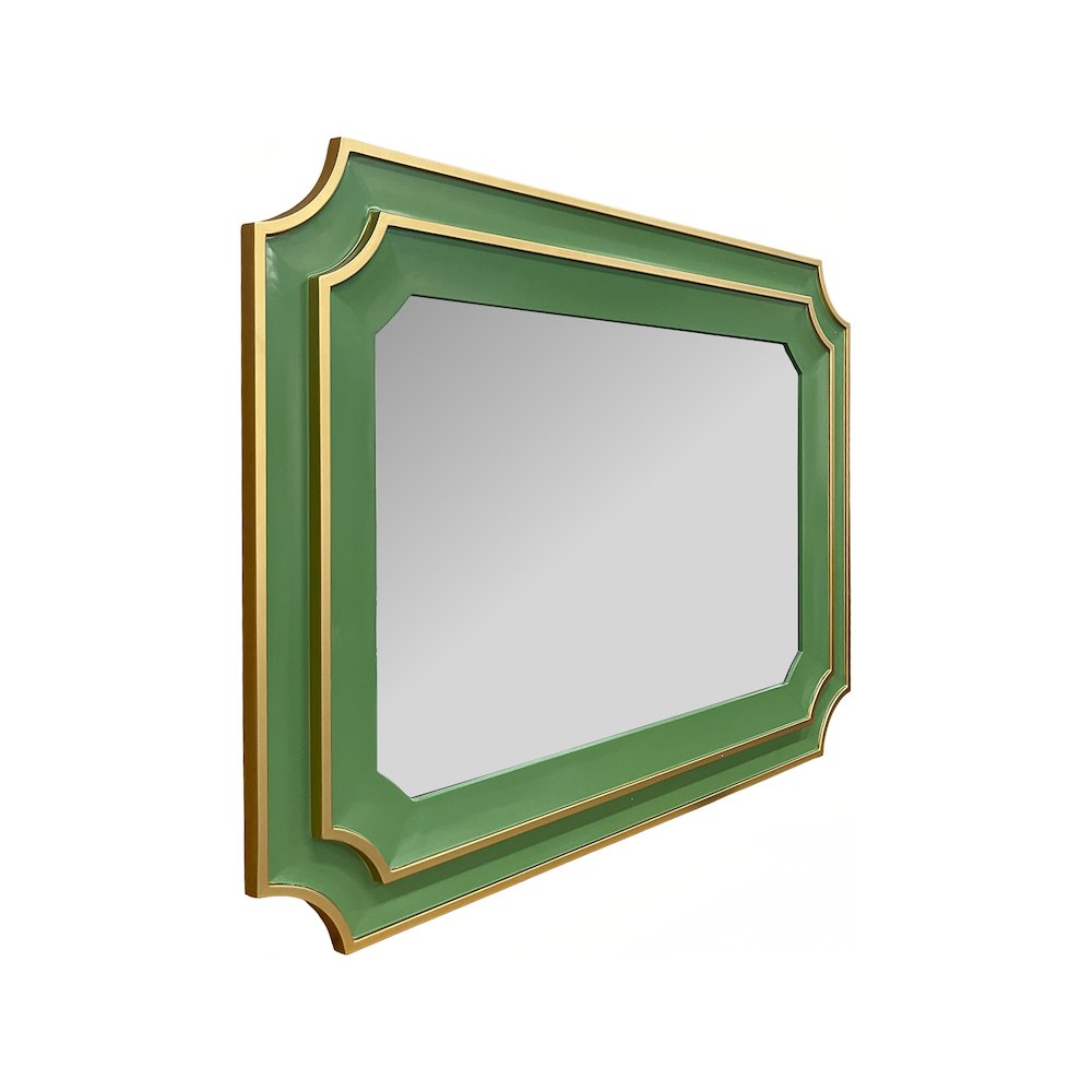 Ethan Scalloped Mirror Green. Picture 5