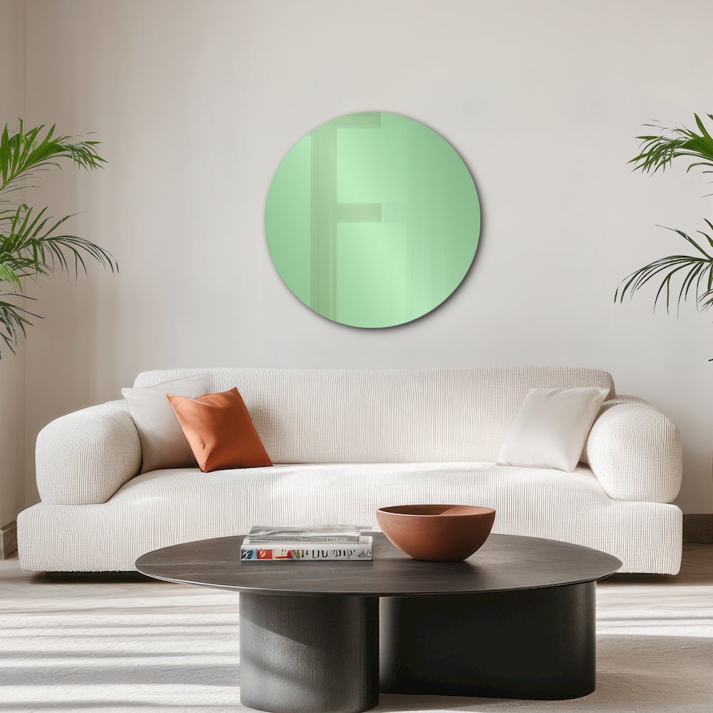 Balducci Round Emerald Green Mirror Large. Picture 8