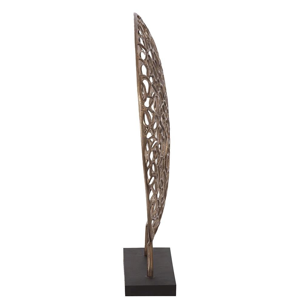 Bronze Aluminum Branch Disk Sculpture. Picture 3