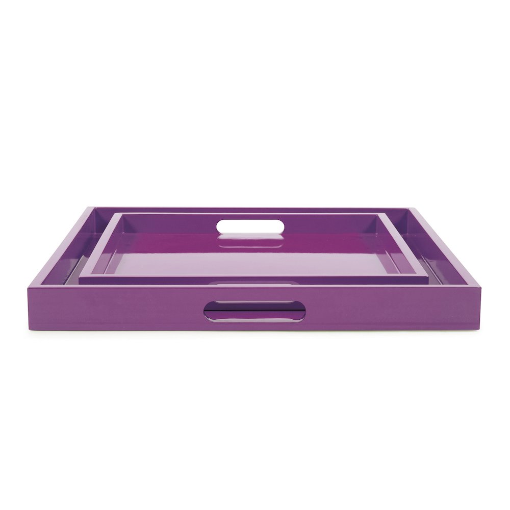Saint Tropez Round Tray Set of 2  - Cherry. Picture 1