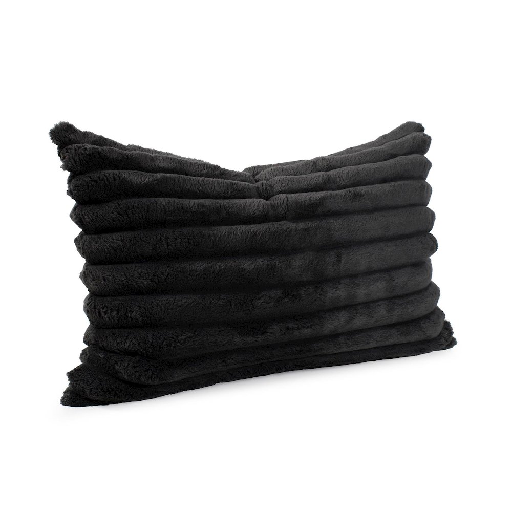Pillow 14 x 22 Shar Pei Black - Down Insert. Picture 3