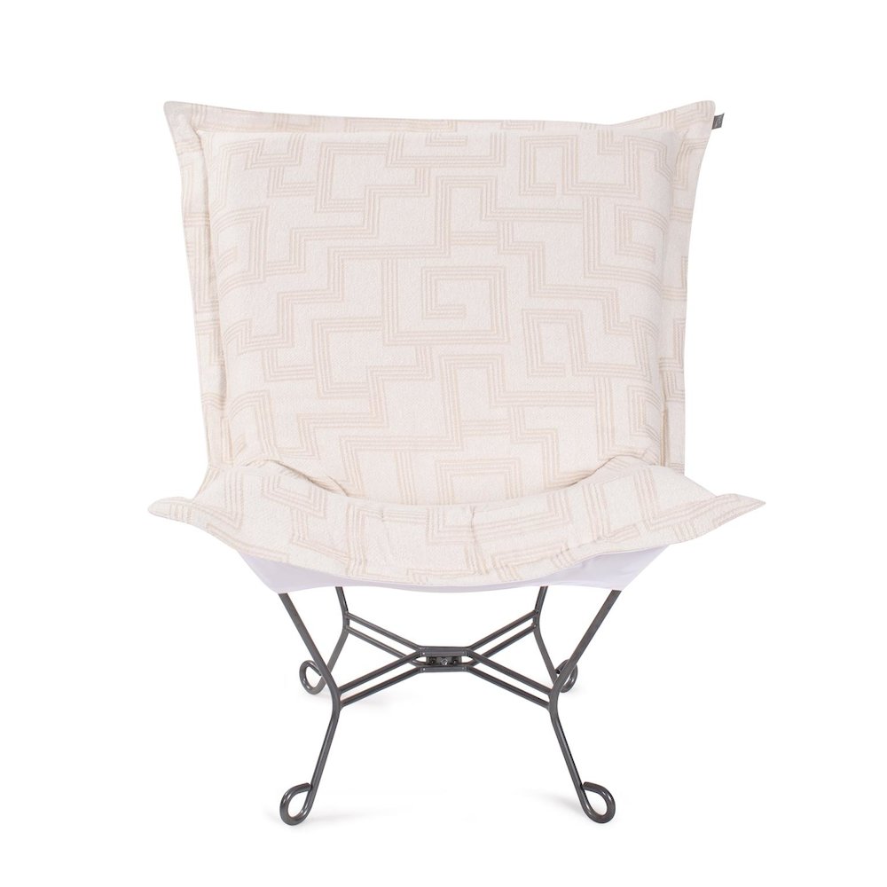 Indoor/Outdoor Puff Scroll Chair Syros Natural. Picture 2