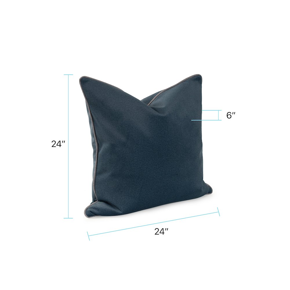 Qiviut Blue 24x24 Poly Filled Pillow. Picture 8