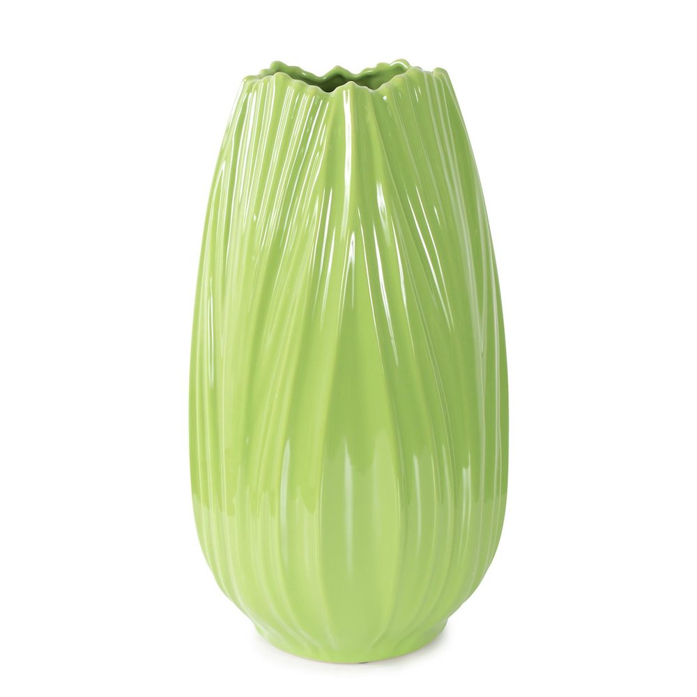 Field Green Tall Ceramic Vase. Picture 5