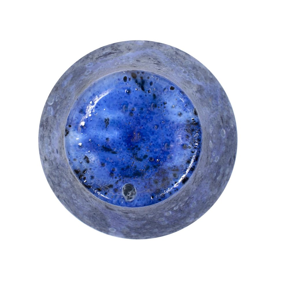 Zynsky Art Glass in Deep Azure Blue- Tall. Picture 2