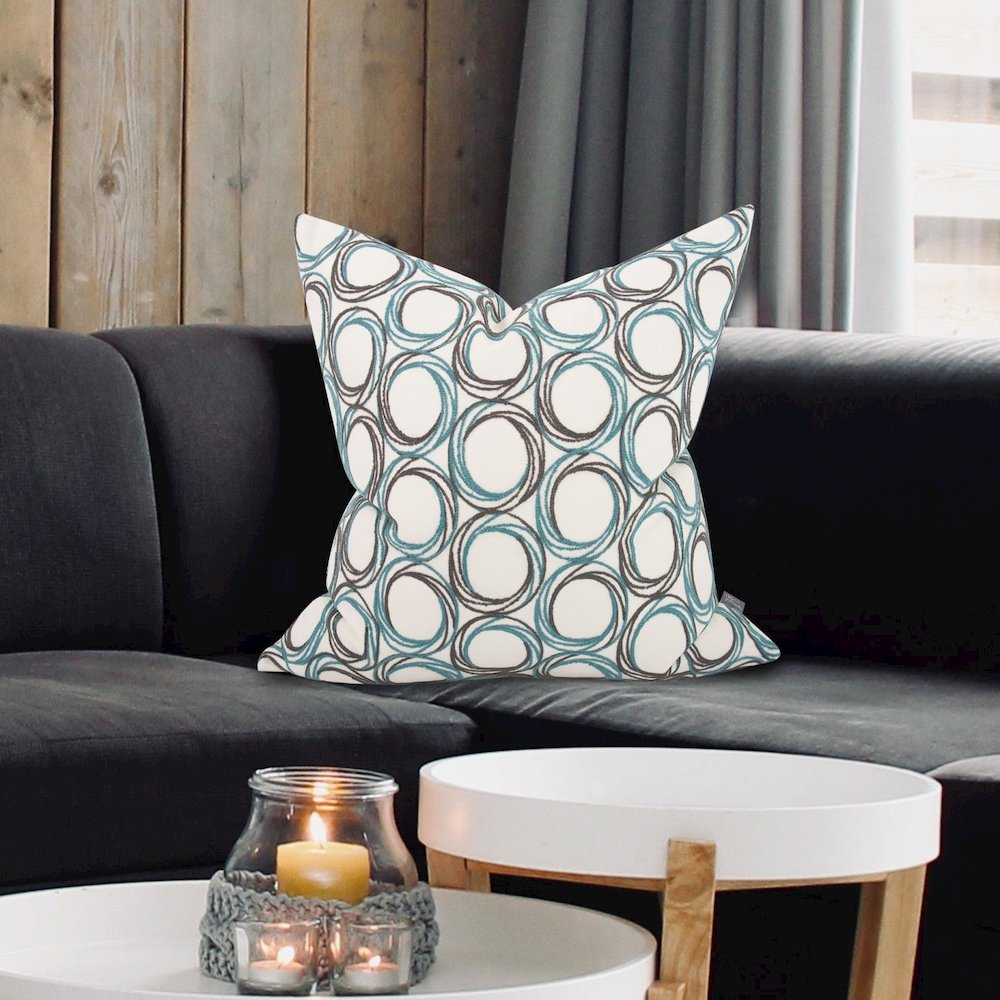 24 x 24 Demo Indigo Pillow  - Poly Insert. Picture 2