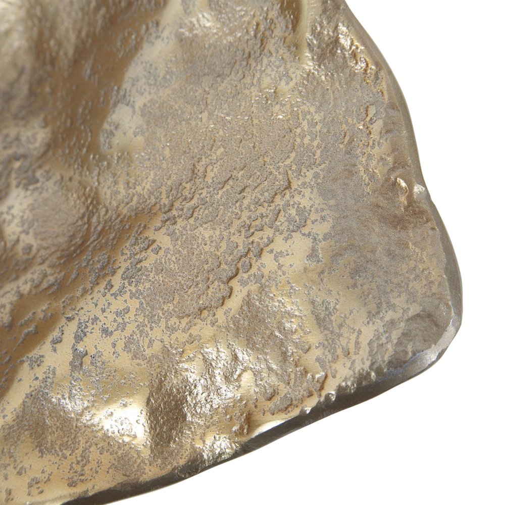 Rough Gold Uneven Square Dish. Picture 4