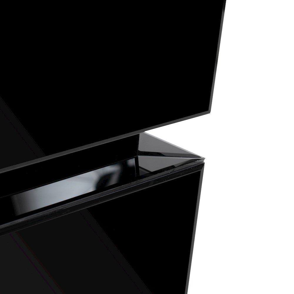 Black Mirrored Pedestal Tall. Picture 2