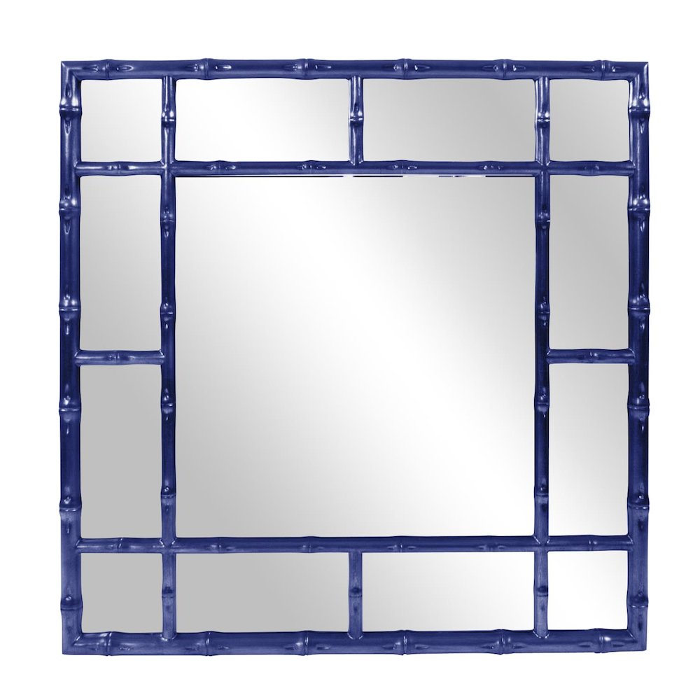 Bamboo Mirror - Glossy Navy. Picture 1