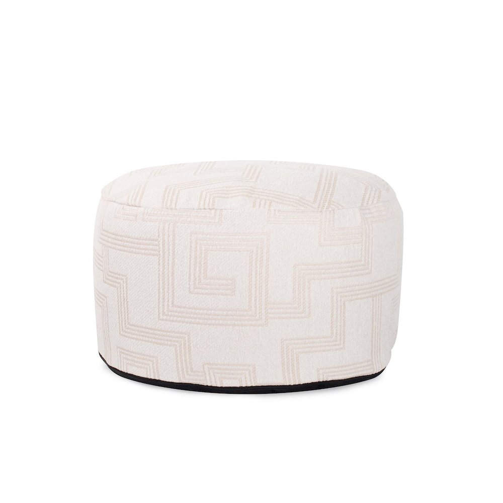 Short Indoor/Outdoor Pouf Syros Natural. Picture 3