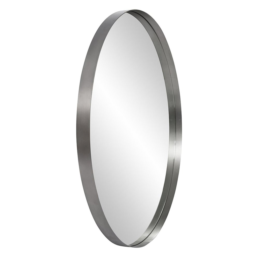 Steele Silver Round Mirror. Picture 2
