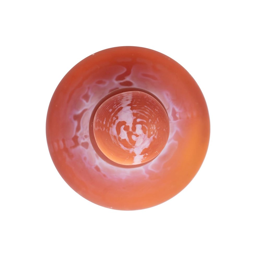 Mercer Glass Capped Bottle in Tangerine- Short. Picture 5