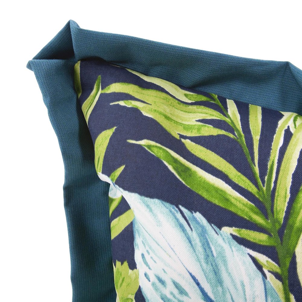24 x 24 Outdoor Pillow Cardoon Indigo - Poly Insert. Picture 4