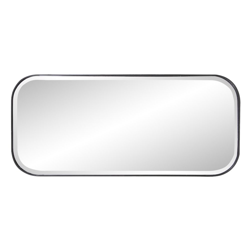 Matte Black Metal Dressing Mirror. Picture 3