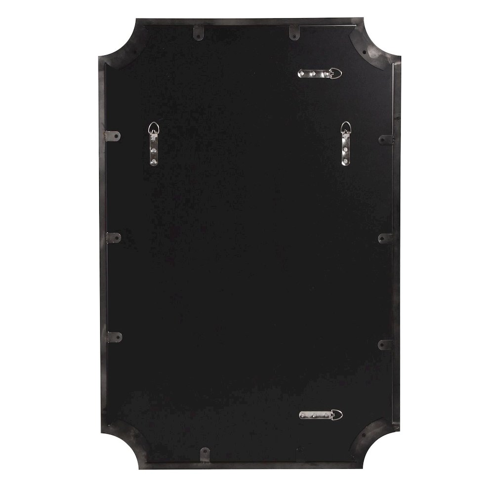 Hastings Brushed Black Shield Mirror. Picture 5