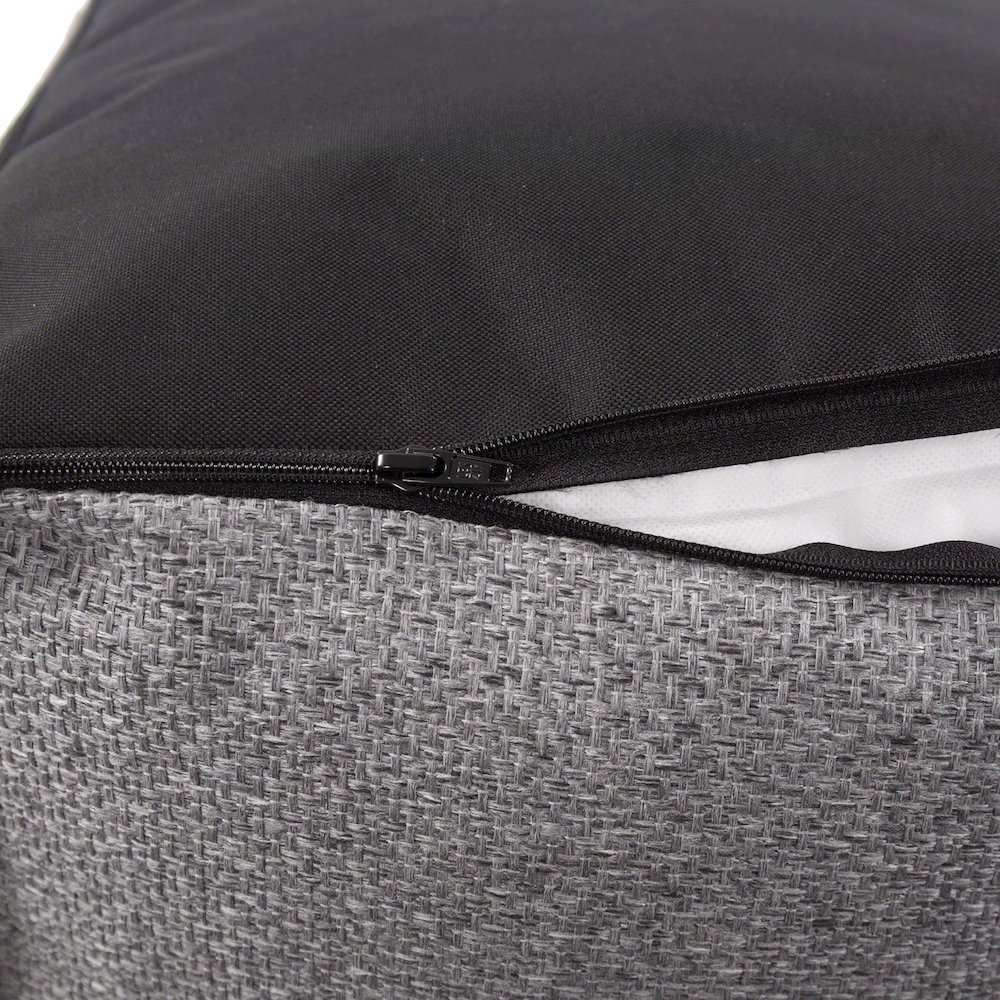 Square Pouf Panama Stone. Picture 8