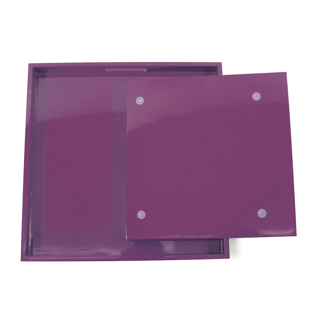 Saint Tropez Round Tray Set of 2  - Cherry. Picture 5