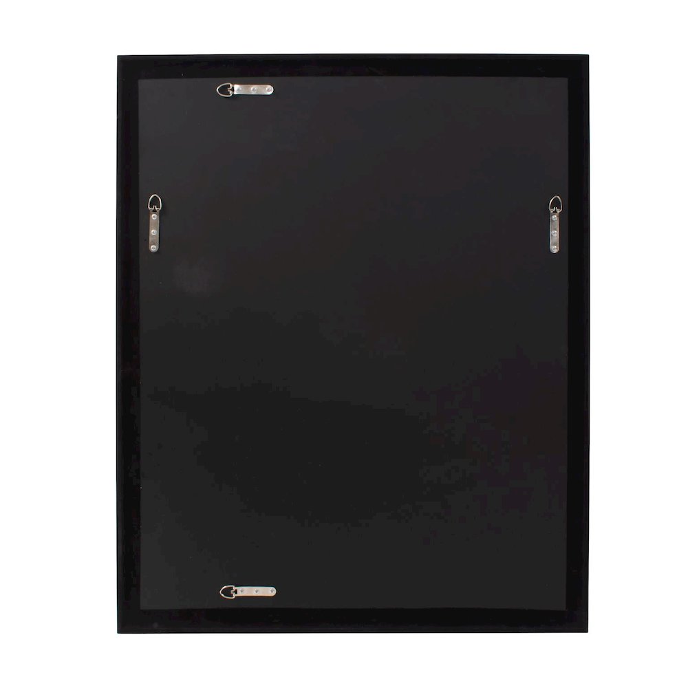 Santosh Rectangular Mirror with Inner Scalloped Edge in Glossy Navy. Picture 7