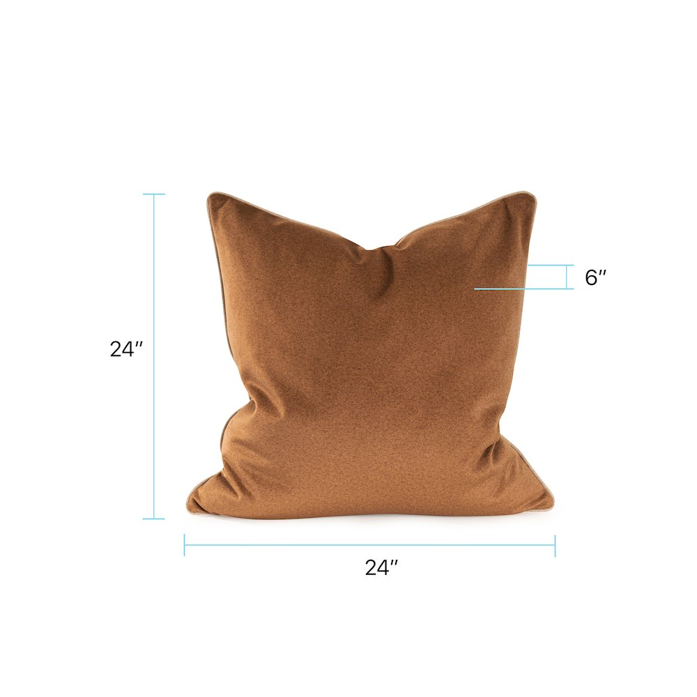 Qiviut Brown 24x24 Down Filled Pillow. Picture 5