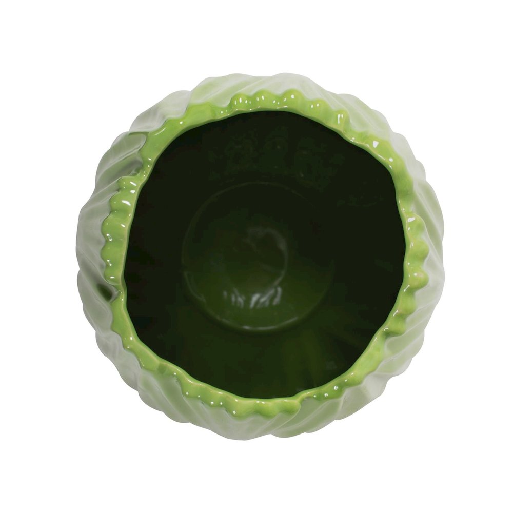 Field Green Short Ceramic Vase. Picture 7