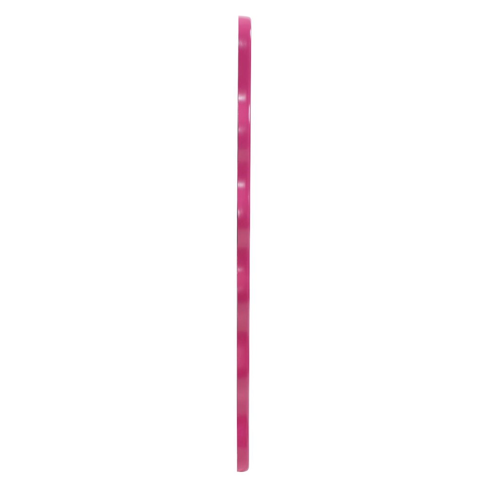 Maya Rectangular Waved Edge Mirror in Glossy Hot Pink. Picture 3