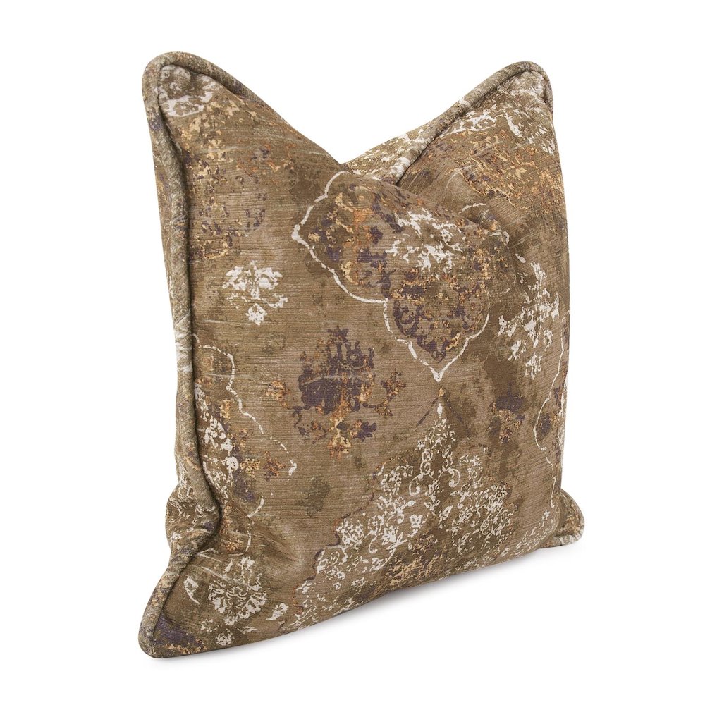 20 x 20 Pillow  Baroque Moss  - Down Insert. Picture 2