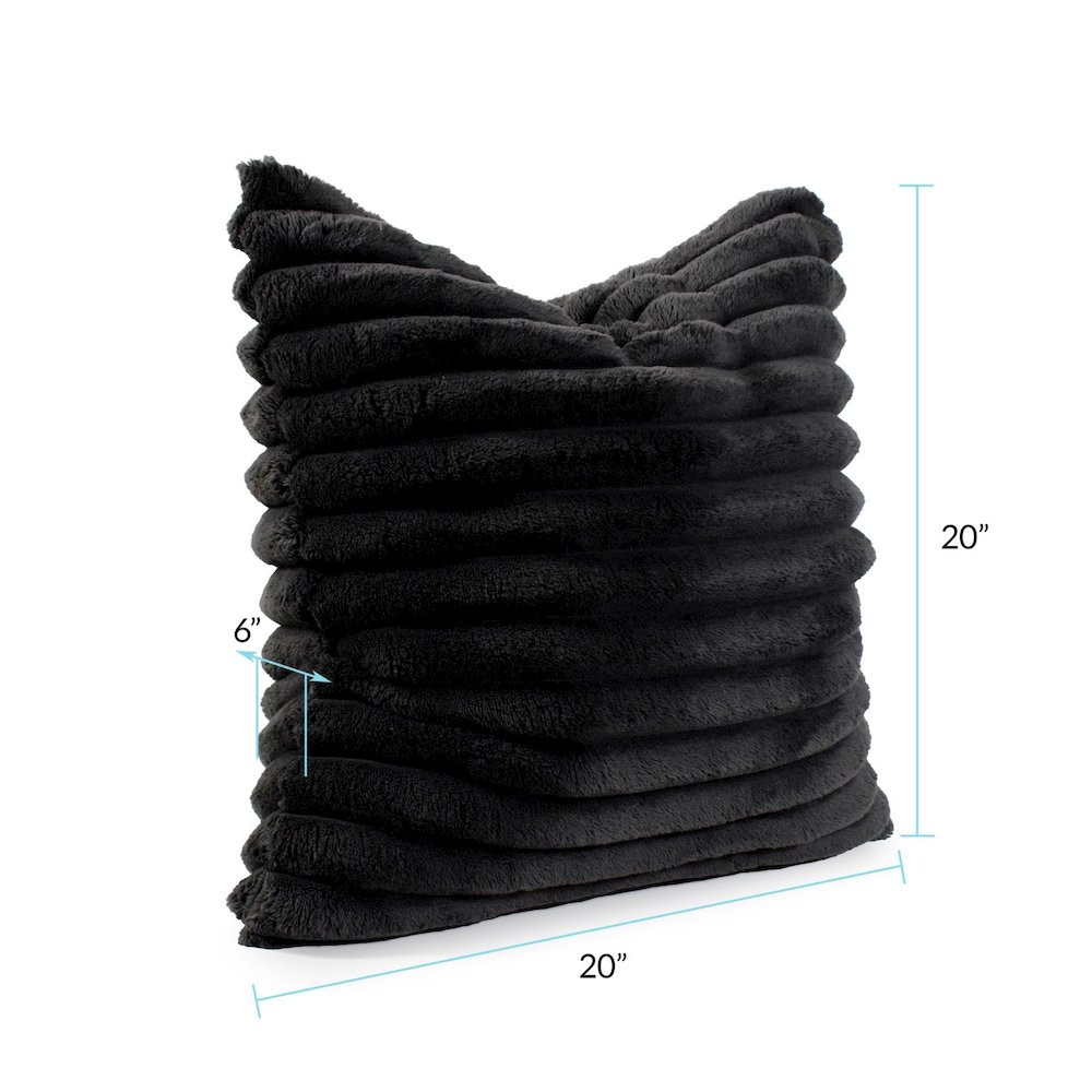 Pillow 20 x 20 Shar Pei Black - Poly Insert. Picture 8