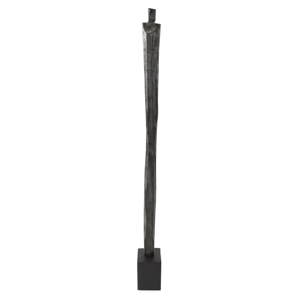 Male Fortitude Aluminum Sculpture Aged Copper. Picture 1