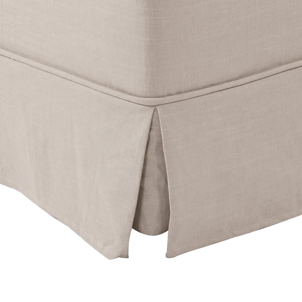 Universal 36" Round Prairie Linen Natural - Skirted. Picture 3