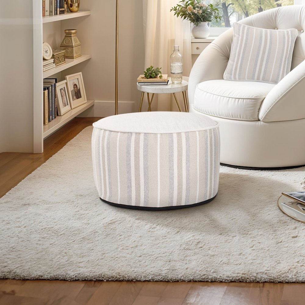 Short Indoor/Outdoor Pouf Dune Sand. Picture 8