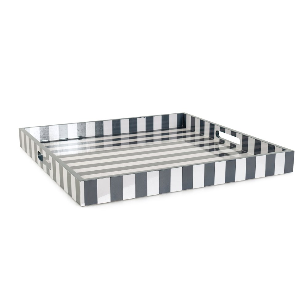 Soho Blue Stripe Tray. Picture 2