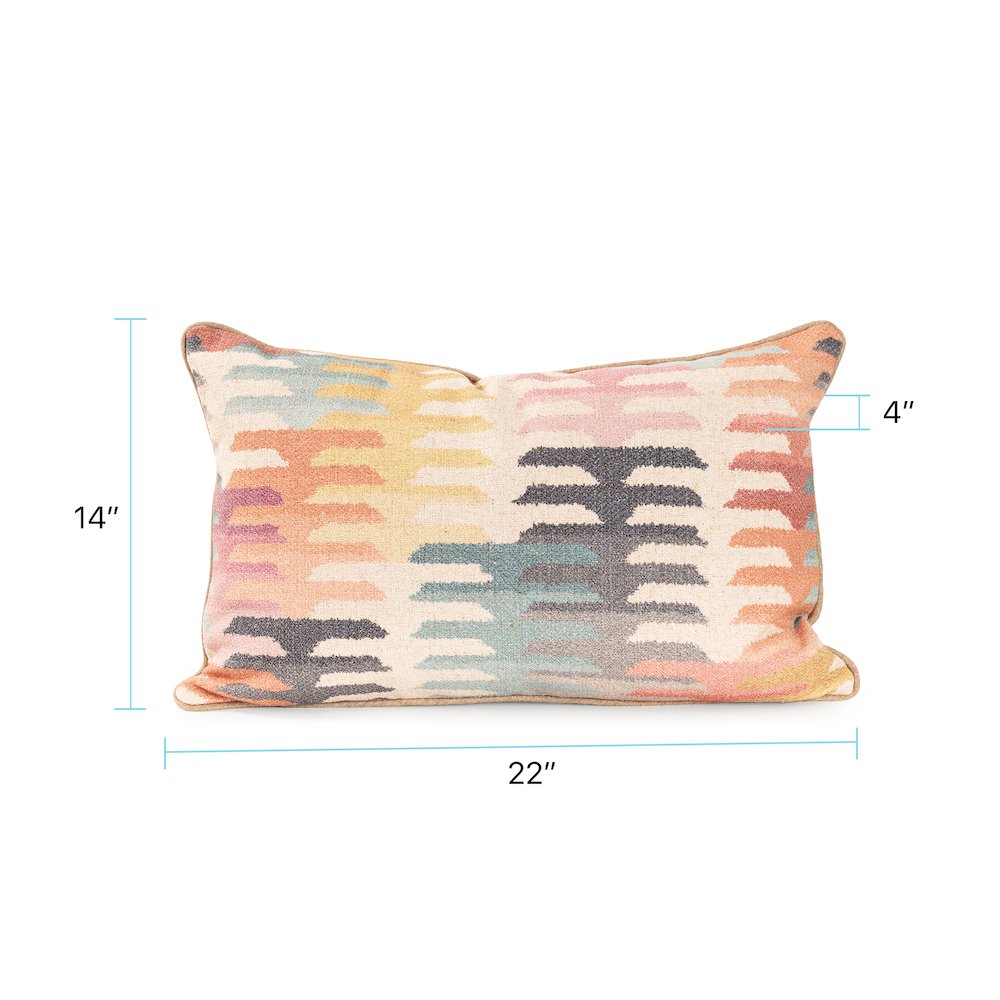 Navajo Multi 14x22 Down Filled Pillow. Picture 5