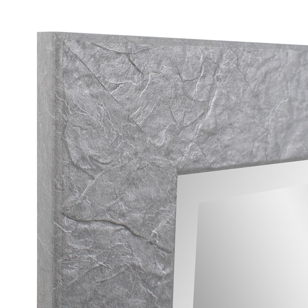Stucco Vanity Mirror - Gray. Picture 3