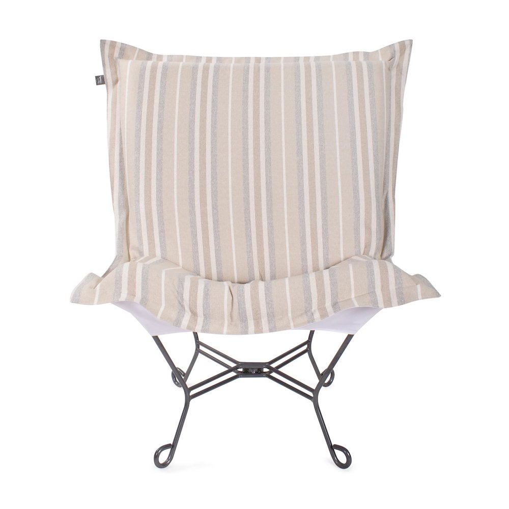 Indoor/Outdoor Puff Scroll Chair Dune Sand. Picture 2