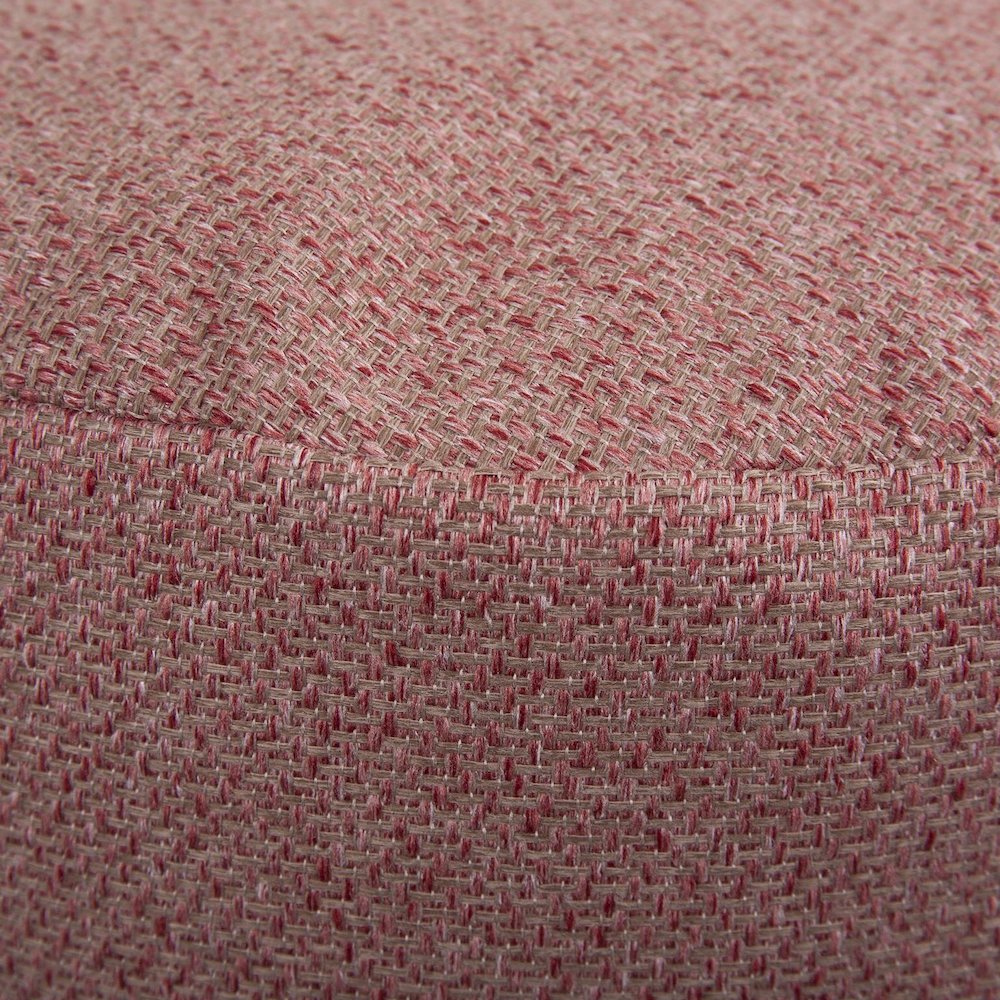 Round Foot Pouf Panama Rose. Picture 4