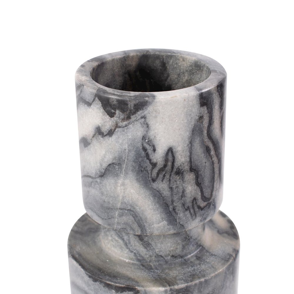 Modern Clarinda Marble Candle Holder- Tall. Picture 4