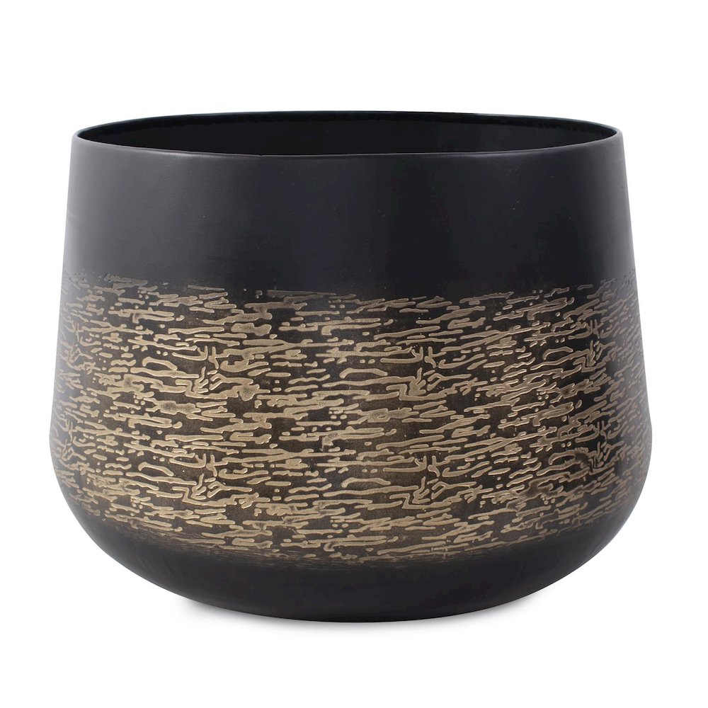 Golden Thread Wide Mouth Vessel. Picture 1