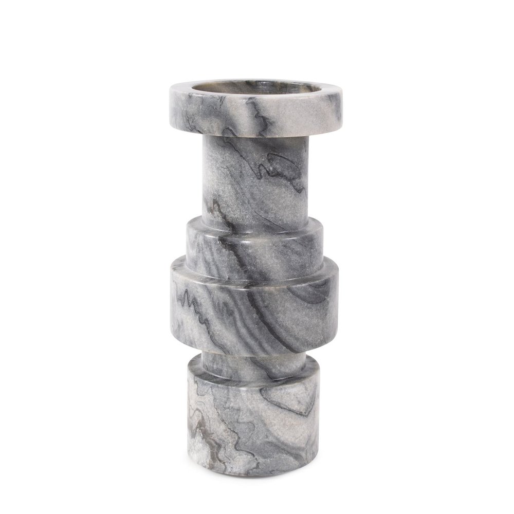 Modern Clarinda Marble Candle Holder- Short. Picture 2