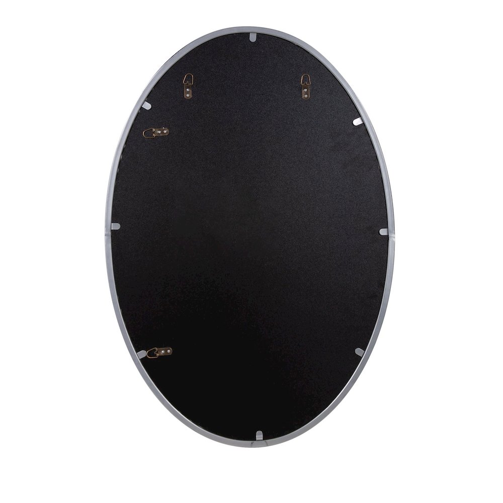 Laid Rope Silver Oval Mirror. Picture 7