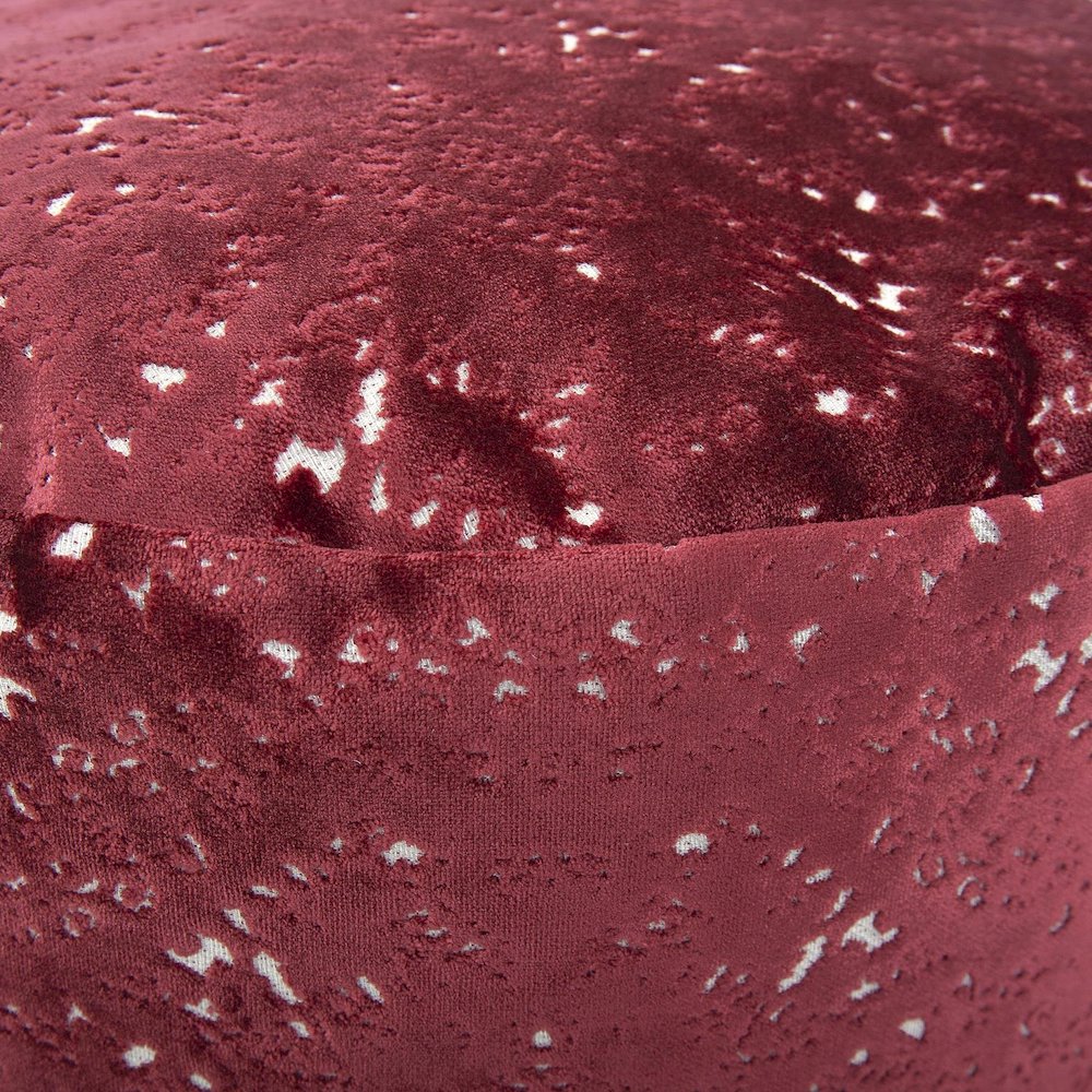 Round Foot Pouf Pisani Ruby. Picture 3