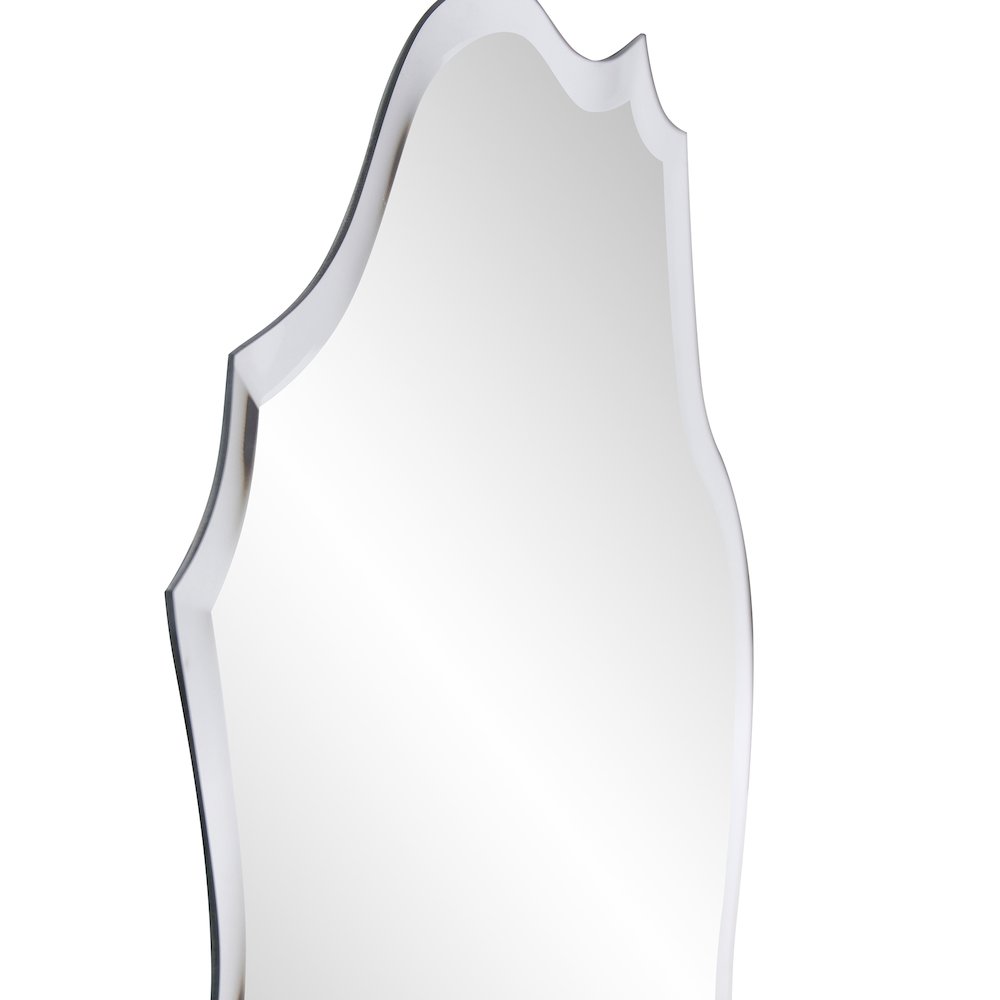 Frameless Scalloped Mirror Long. Picture 4
