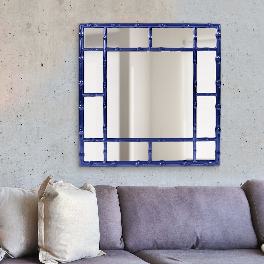Bamboo Mirror - Glossy Navy. Picture 2