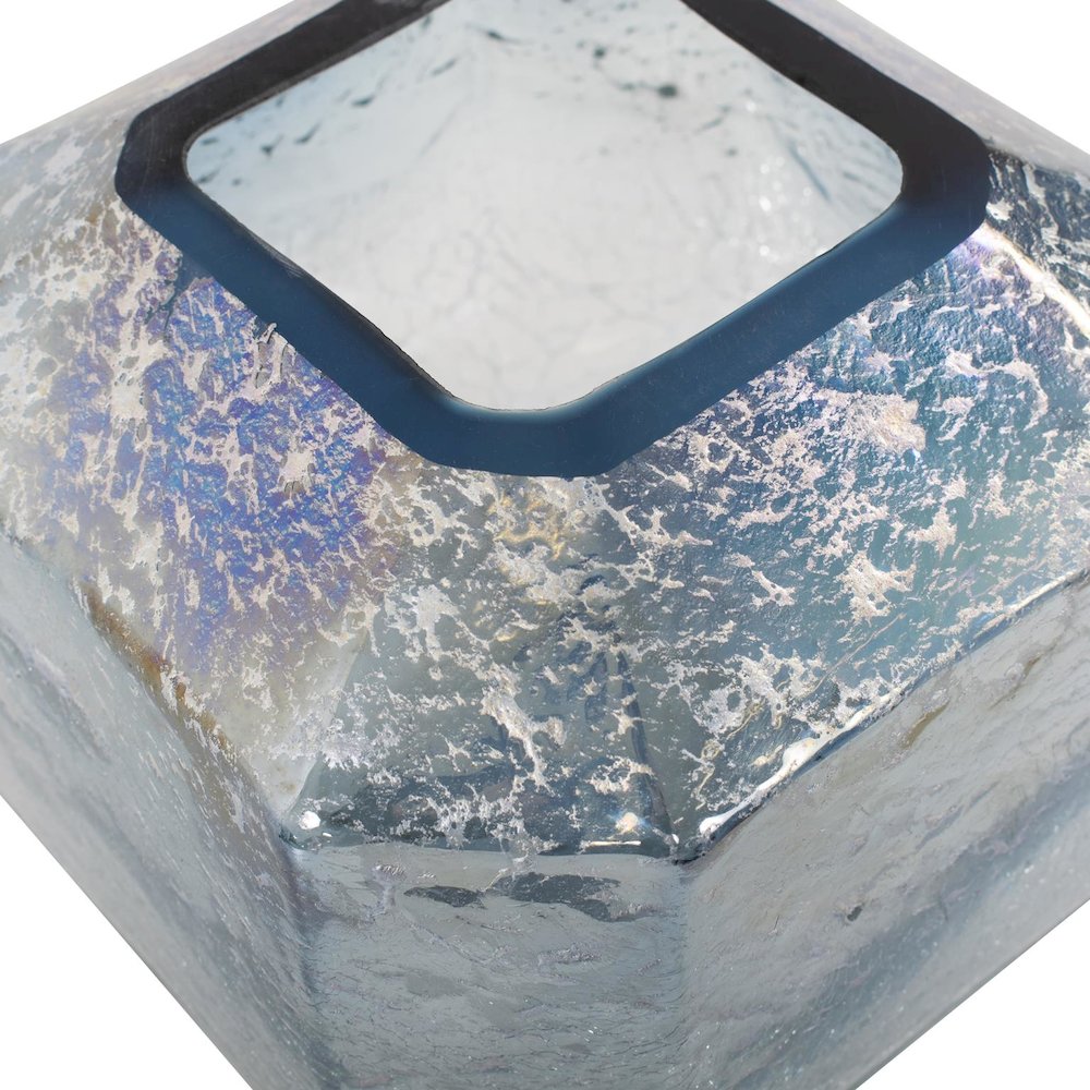 Lonsdale Iridescent Low Glass Vase. Picture 5