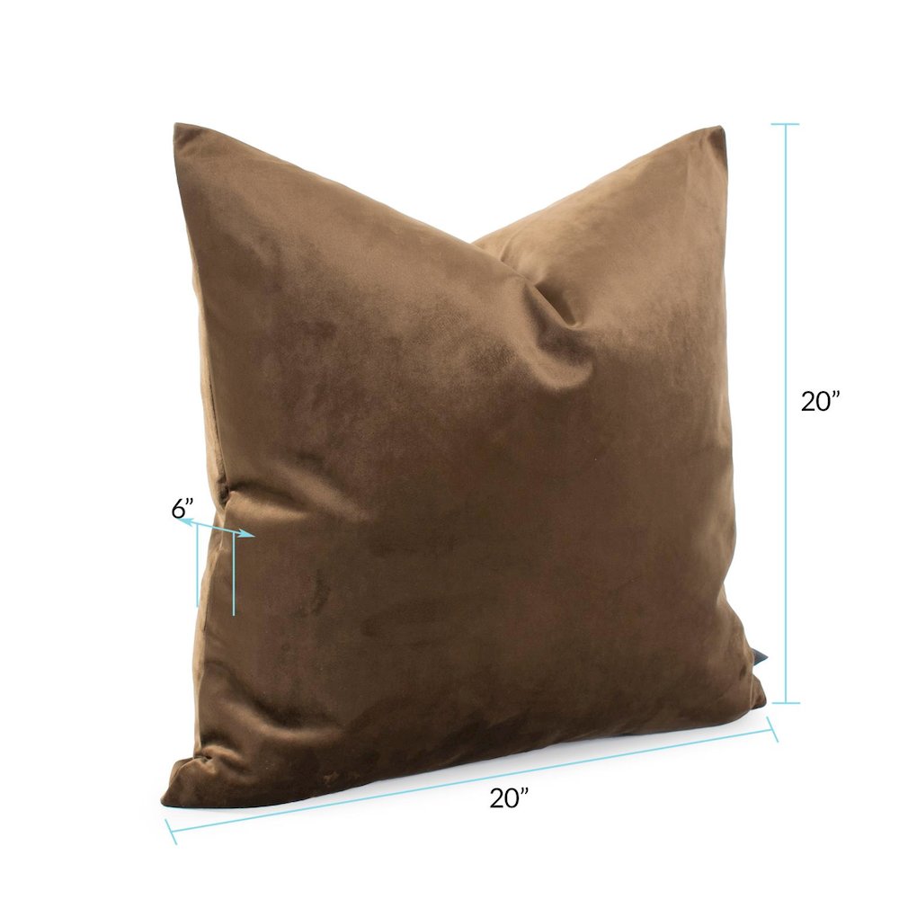 20 x 20 Pillow  Bella Chocolate - Poly Insert. Picture 4