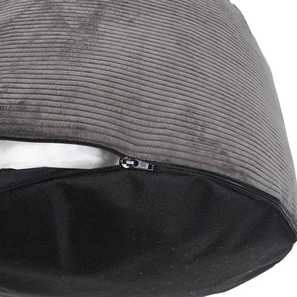 Short Pouf Pana Charcoal. Picture 4