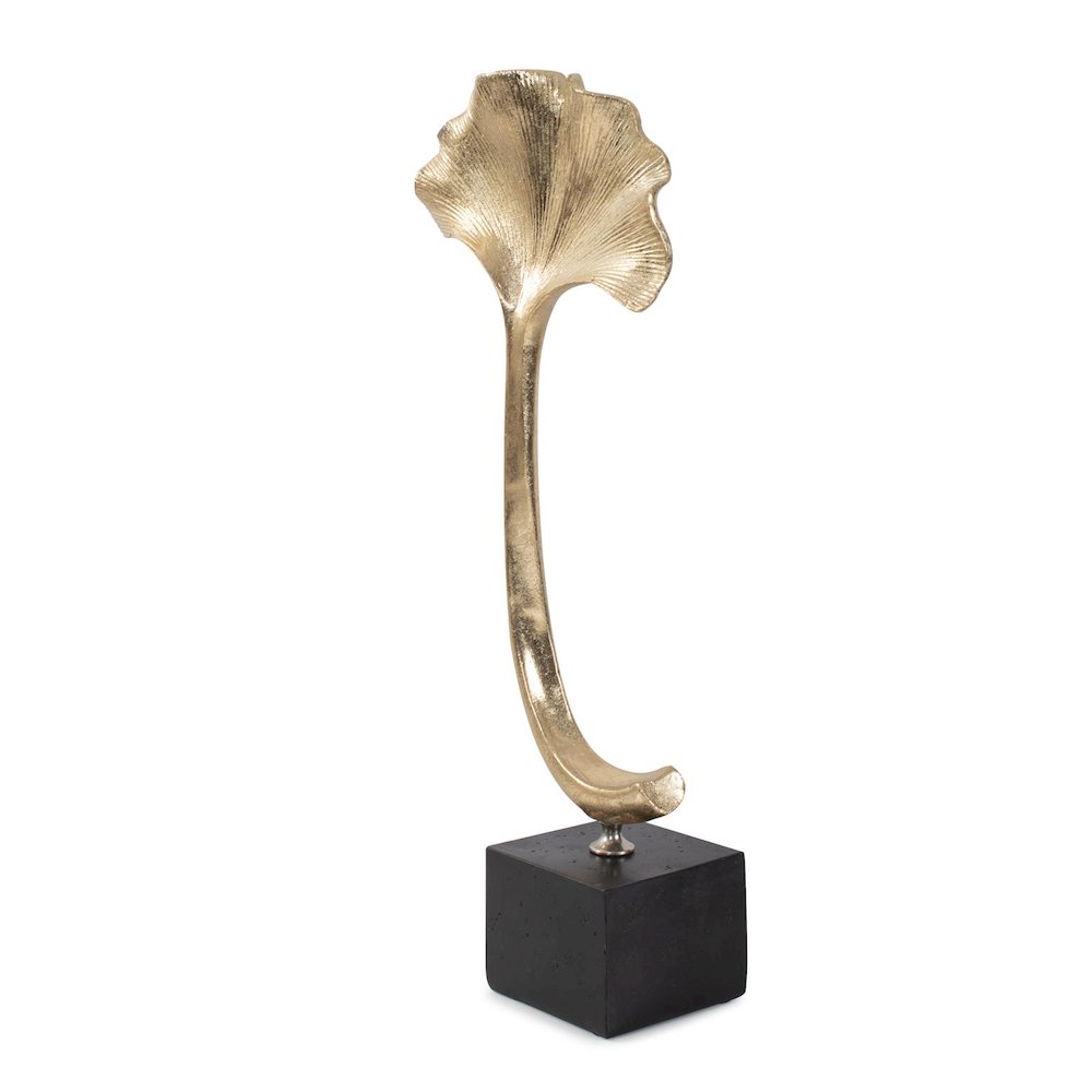 Gifu Golden Ginkgo Leaf Sculpture- Tall. Picture 3