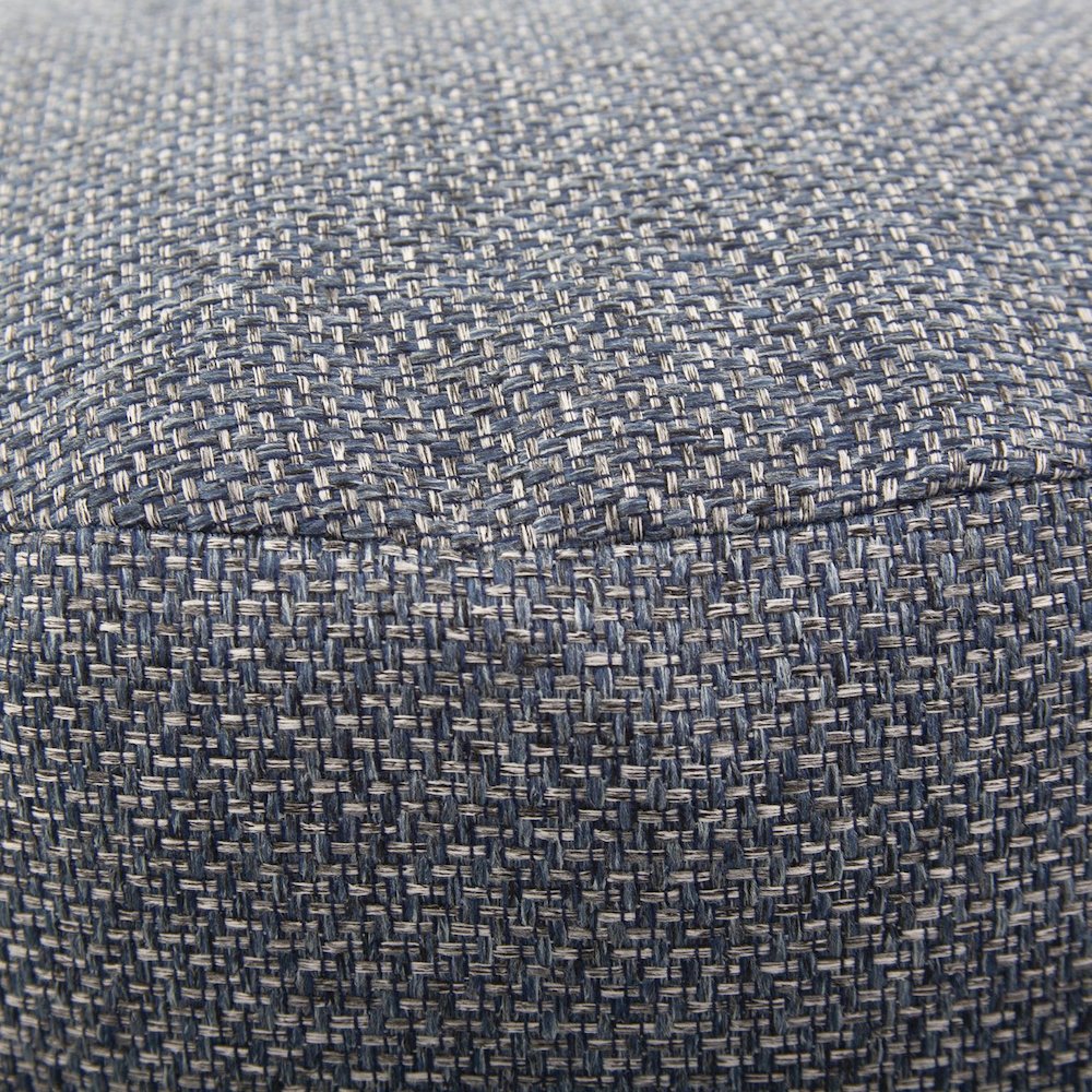Round Foot Pouf Panama Indigo. Picture 4