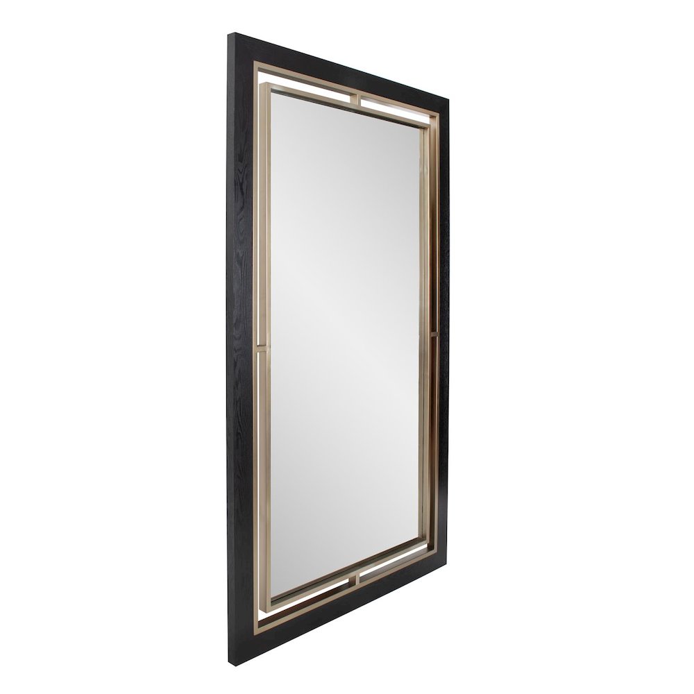 Bertoia Oversized Mirror in a Wooden and Metal Frame. Picture 6